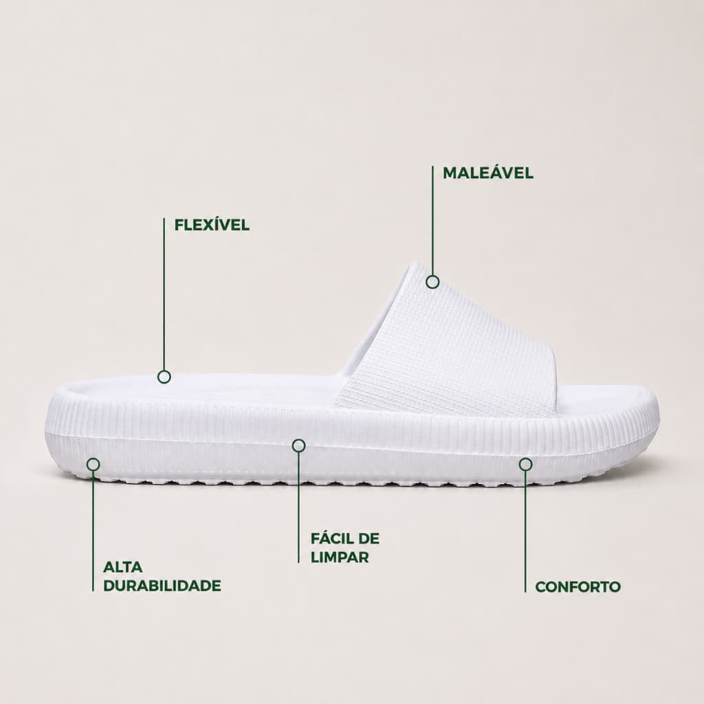 Chinelo Papete Nuvem leve Macio Confortavel Dia Dia Praia Descanso Para os Pes