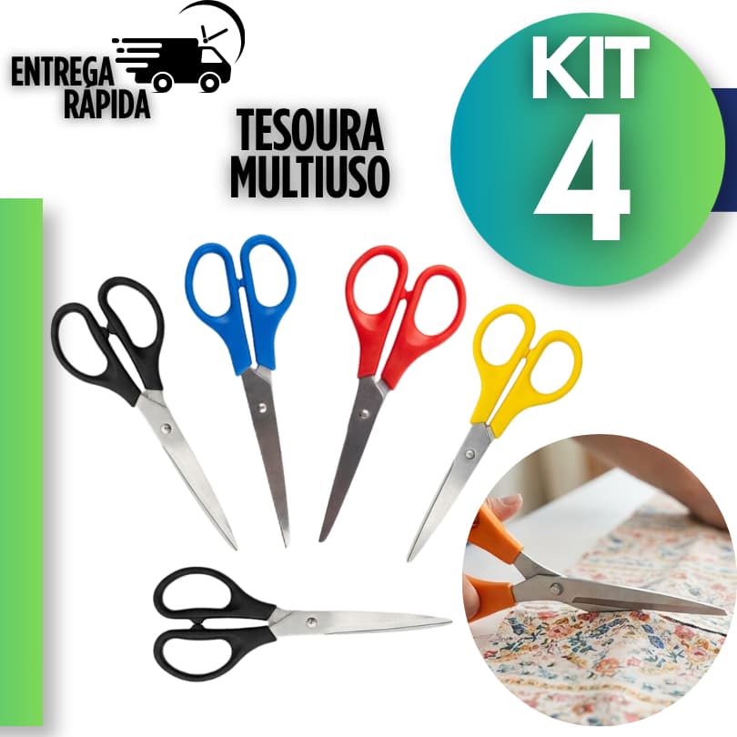 Tesoura Profissional 8,5 Pol Inox Para Costura e Uso Geral