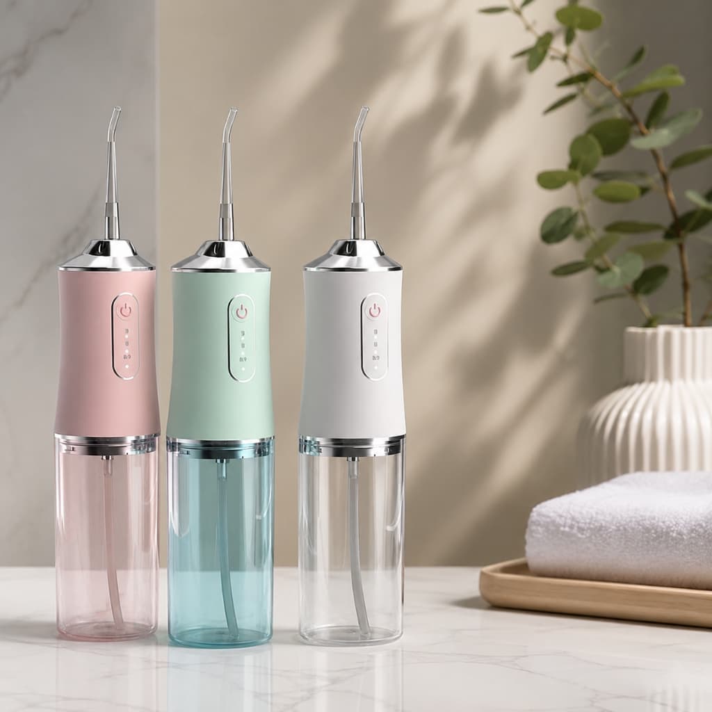 Irrigador Dental Portátil Recarregável 220ml | Higiene Bucal Completa e Limpeza Profunda