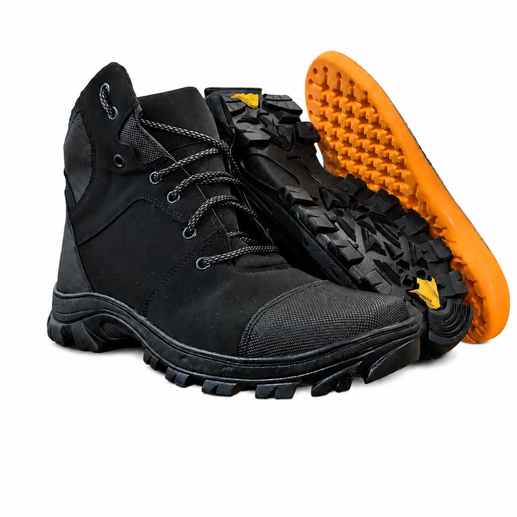 Bota Coturno Tratorada, Confortável para o Dia a Dia, Trabalho e Trilhas + Palmilha em Gel PU Própria para Coturnos