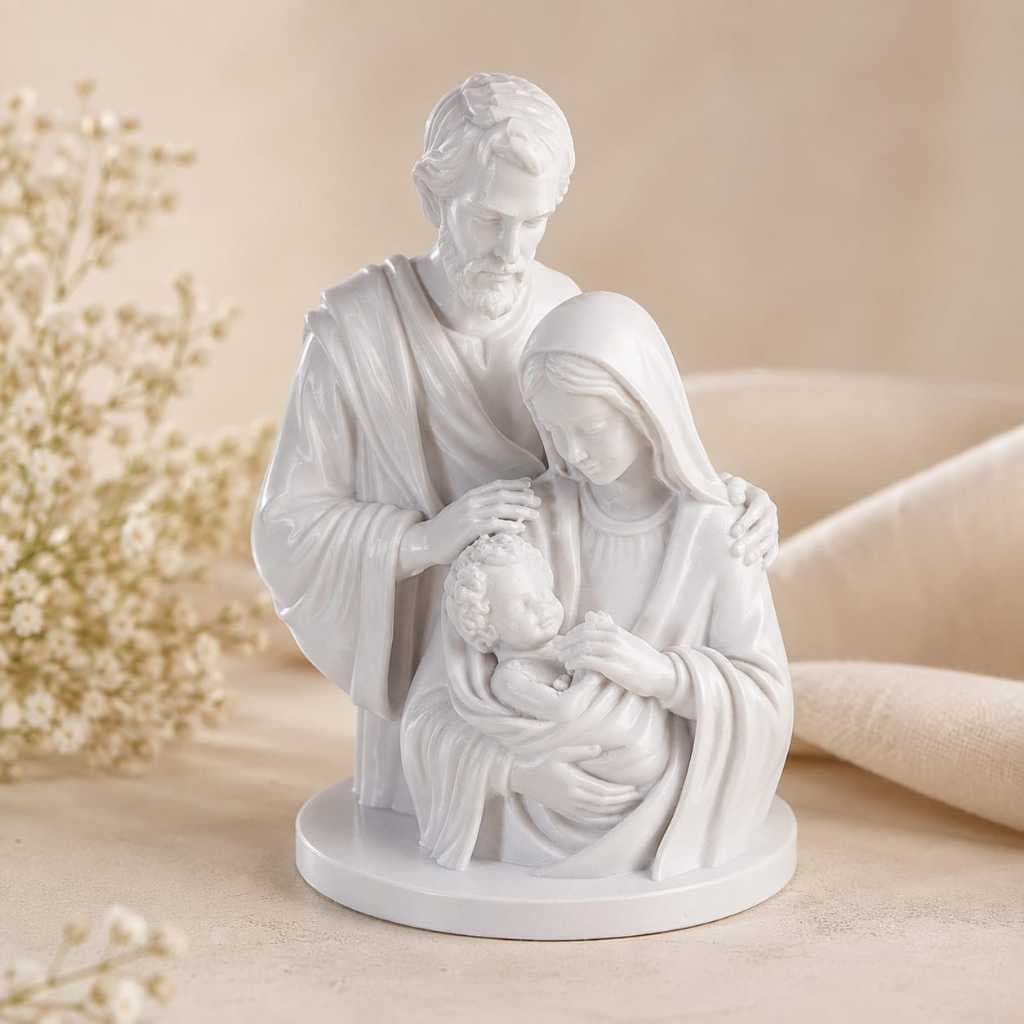Imagem Sagrada Família Decoração Religiosa Católica Para Casa Mesa Aparador