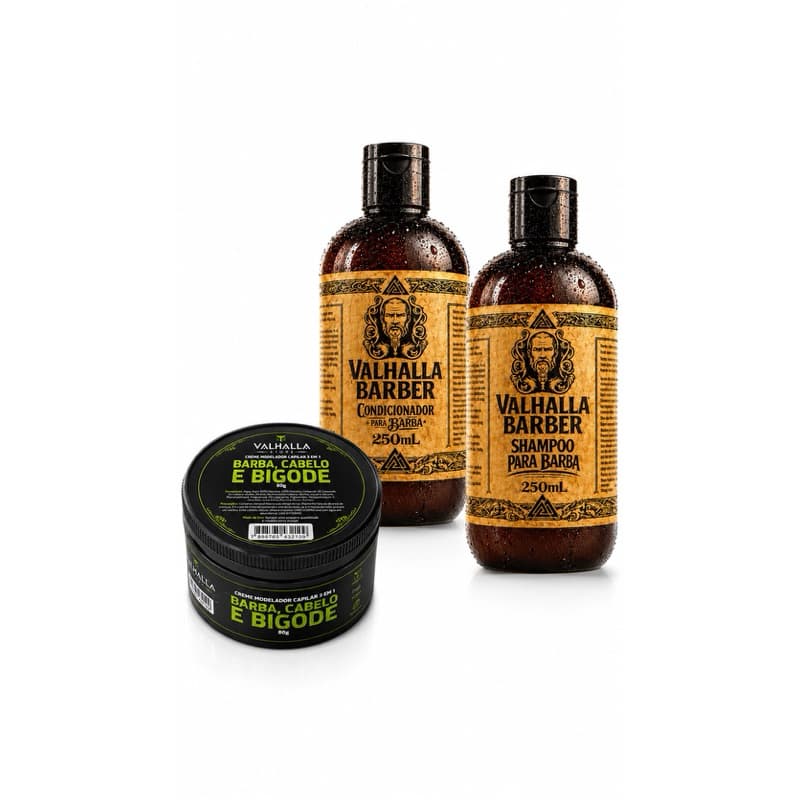 Kit 3 Shampoo Condicionador Pasta Creme Modelador