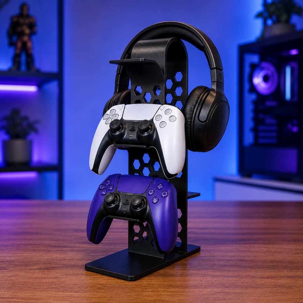 Suporte porta controle ps5, ps4 / xbox one / suporte para headset