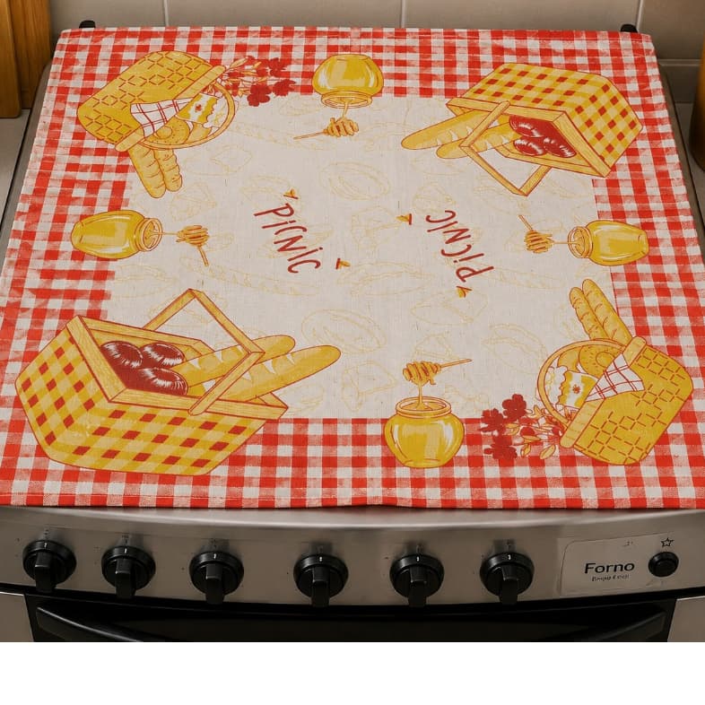 Toalha de Mesa Linhão 60x60 Raner Quadrada Estampada Centro de Mesa Decorativa