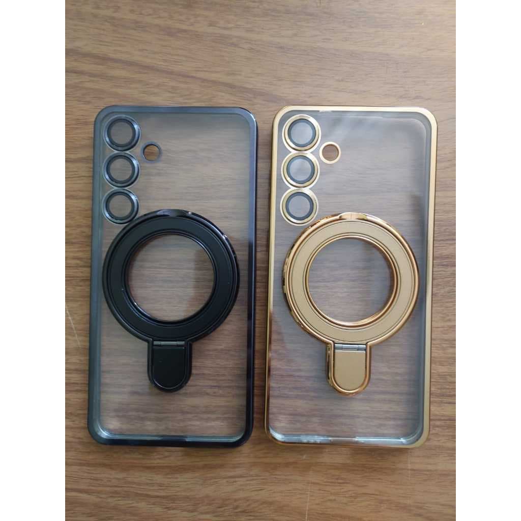 Capa Capinha Premium Compatível Samsung Galaxy S24 Plus MagSafe Preto ou Dourado Anti Impacto