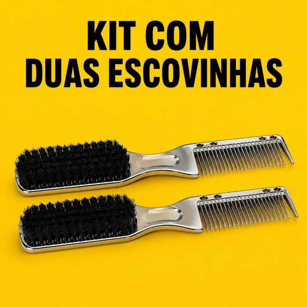 Kit 02 Escova Dupla face, pente desembaraçado de dupla face