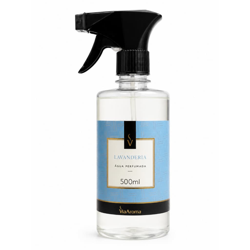 Água Perfumada Para Tecidos LAVANDERIA 500ml Via Aroma Elegância e Sofisticação