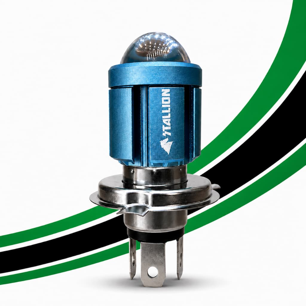 Lâmpada Led Projetor H4 Moto Farol Alto E Baixo 6500k 1500 Lúmens Stallion