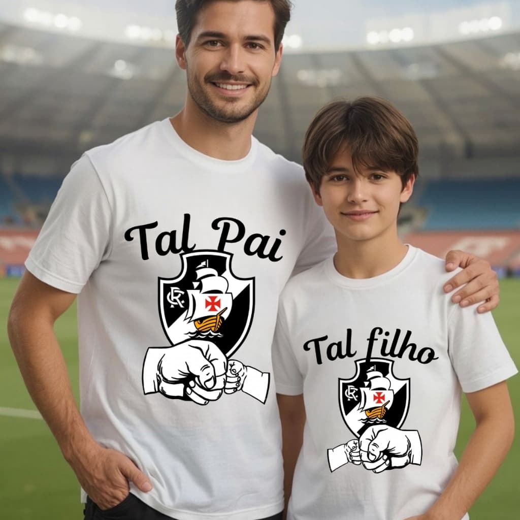Camiseta T-shirt Tal Pai Tal Filho Vasco \ Camisa Dia Dos Pais Vascao