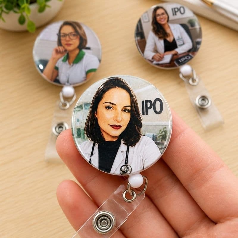 Roller clip personalizado porta crachá retrátil prendedor de crachá personalizado crachá enfermagem
