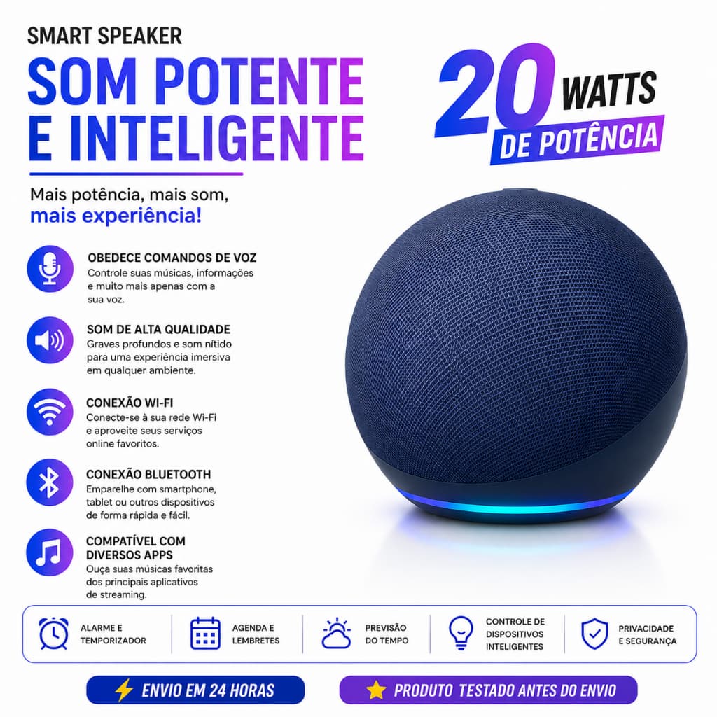 Caixa de Som Bluetooth ALAXE e ALAXE PRO MAX Portátil Comando de Voz por App Rádio FM