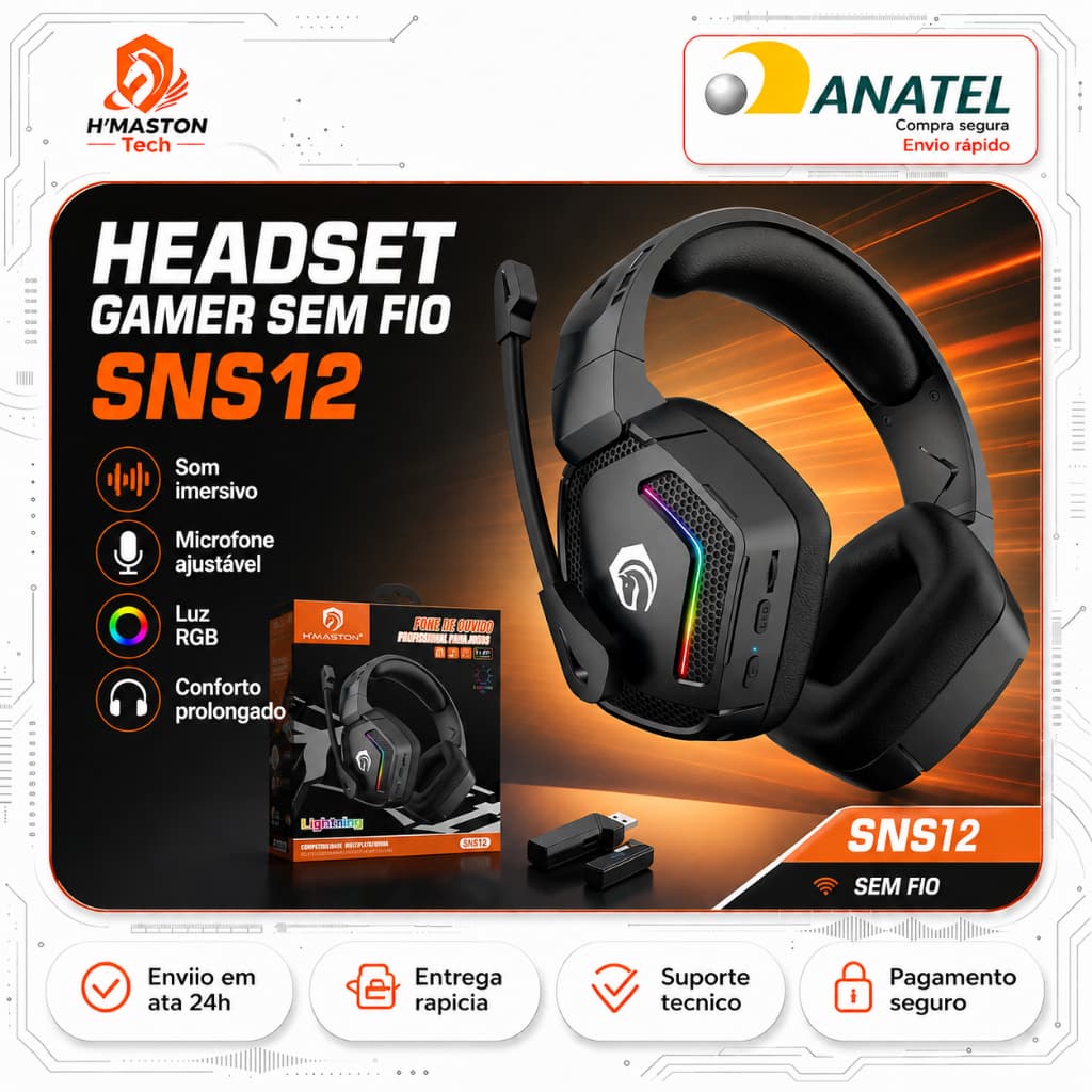 H'Maston Headset Gamer Fone Gamer Fone De Ouvido Gamer Headset Com Microfone Fone Headset Fone Gamer Com Fio SNS12