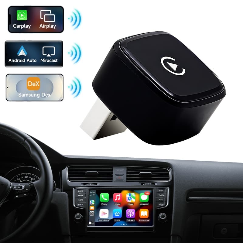 Carplay Adaptador Sem Fio Car Play Android Auto Samsung dex 5 Em 1 Usb Wireless Automático