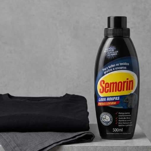 Semorin Lava Roupas Pretas e Escuras Lava Roupas Líquido Protege as Cores e Remove Manchas