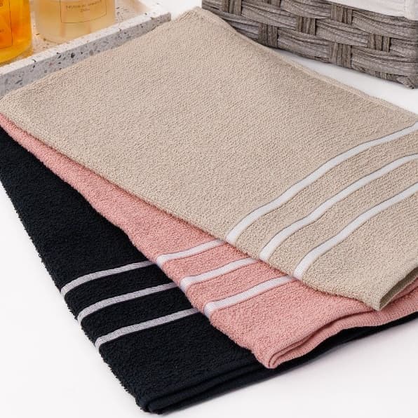 KIT 3 ou 6 Toalhas de Rosto 100% Algodão 43x68cm
