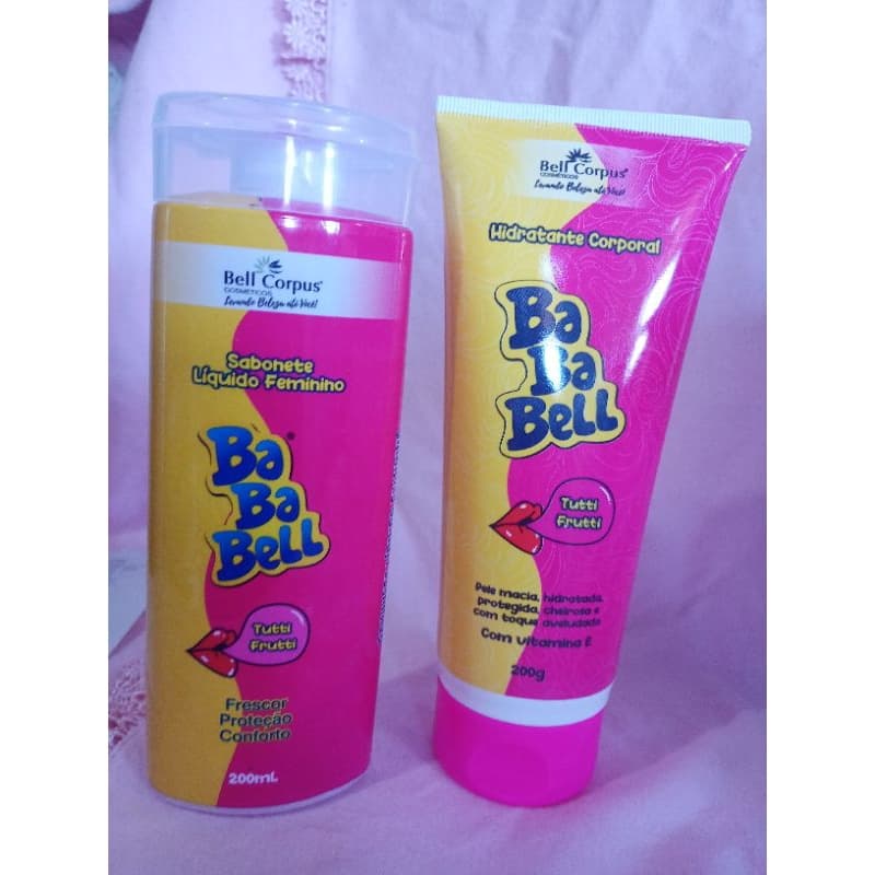 Kit Completo Ba Ba Bell Tutti Frutti - Limpeza + Hidratação sabonete líquido e hidratante