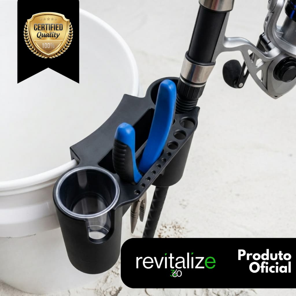 Suporte de Varas Para Balde Expositor Organizador Rack Para Vara de Pesca Kit Stick Reforçado