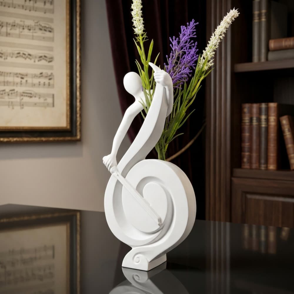 Escultura Decorativa Violinista Abstrato | Arte Moderna