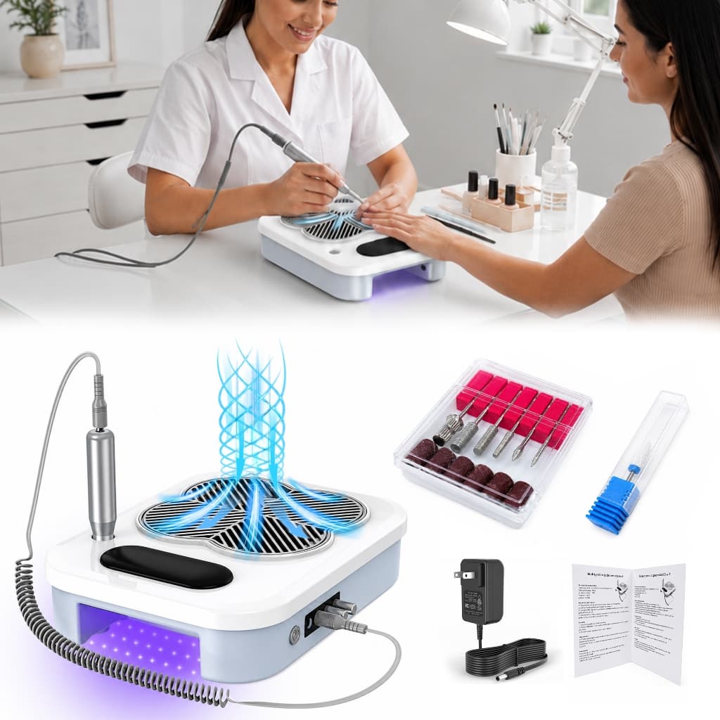 Aspirador Coletor Pó Unha Profissional Potente Manicure Gel