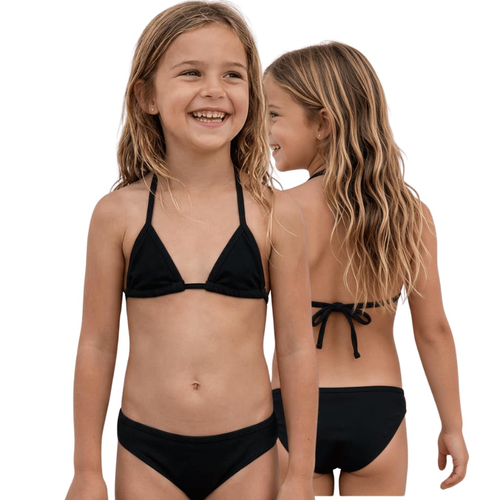 Biquíni cortininha infantil/juvenil praia/piscina com proteção UV 50+ 2 ao 16 anos