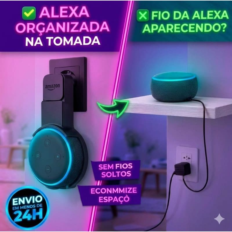 Suporte para Alexa Echo Dot 3 Amazon de parede