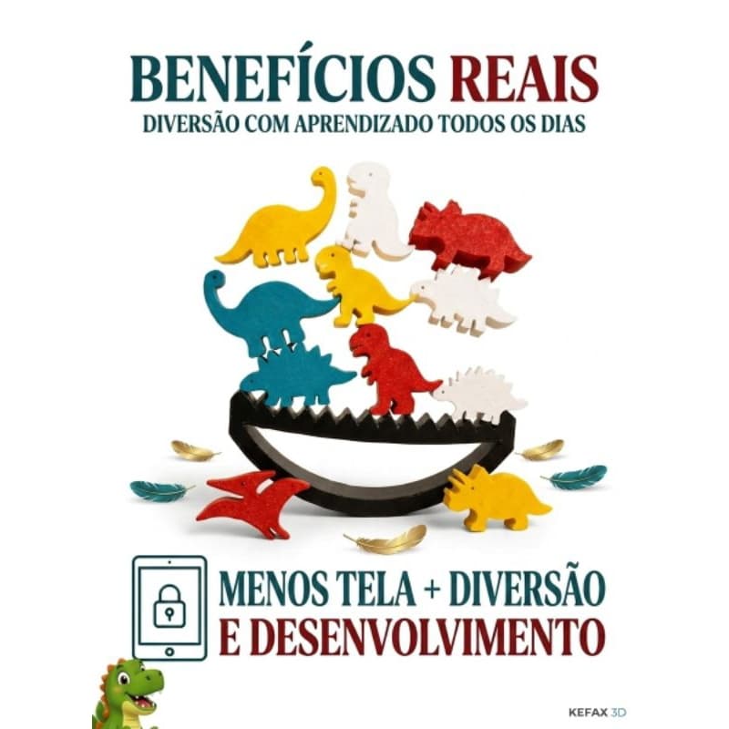 Jogo Tetris equilíbrio dino desafio ideal para tirar as crianças da tela educativo, coordenação motora Montessori kids