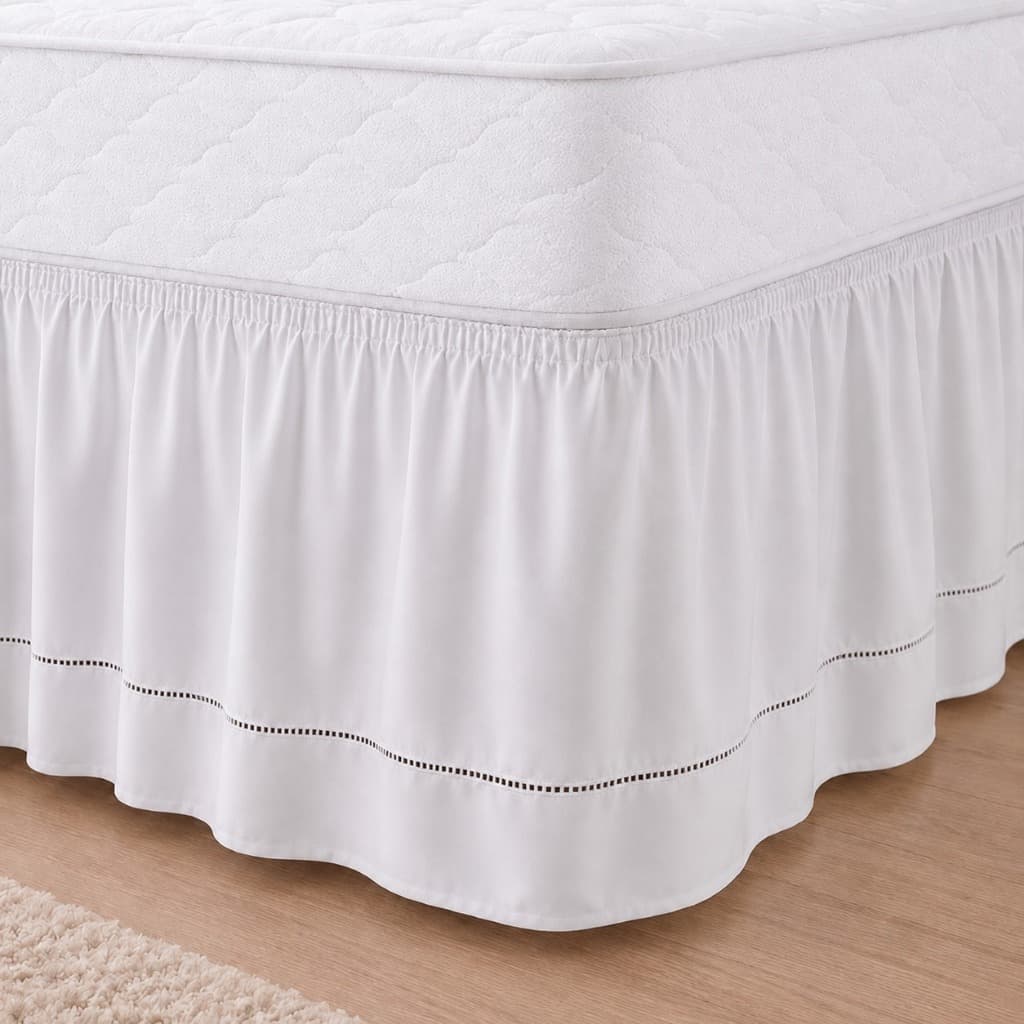 Saia Para Cama Box 100% Algodão Elástico Casal Queen King Solteiro