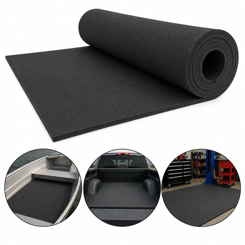 Tapete EVA 2x1m 10mm Preto Emborrachado Academia Fitness Exercícios Proteção Piso Barco Caminhonete Antiderrapante Pro