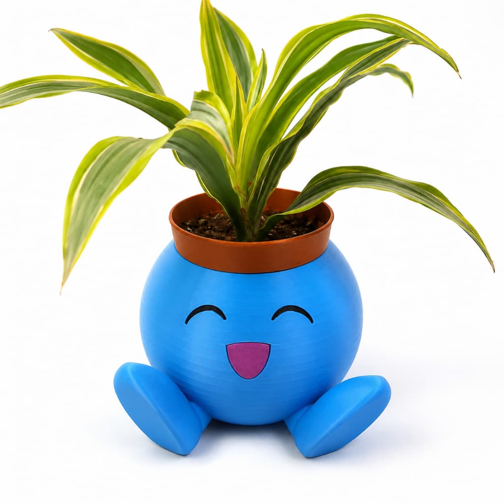 Vaso para Plantas Oddish Sorridente | Cachepô Decorativo para Suculentas e Cactos