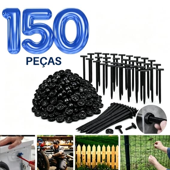 Kit 150 Abraçadeira Nylon Enforca Gato com Fivela Cinta Plástica Universal Presilha Automotiva Parachoque Carro