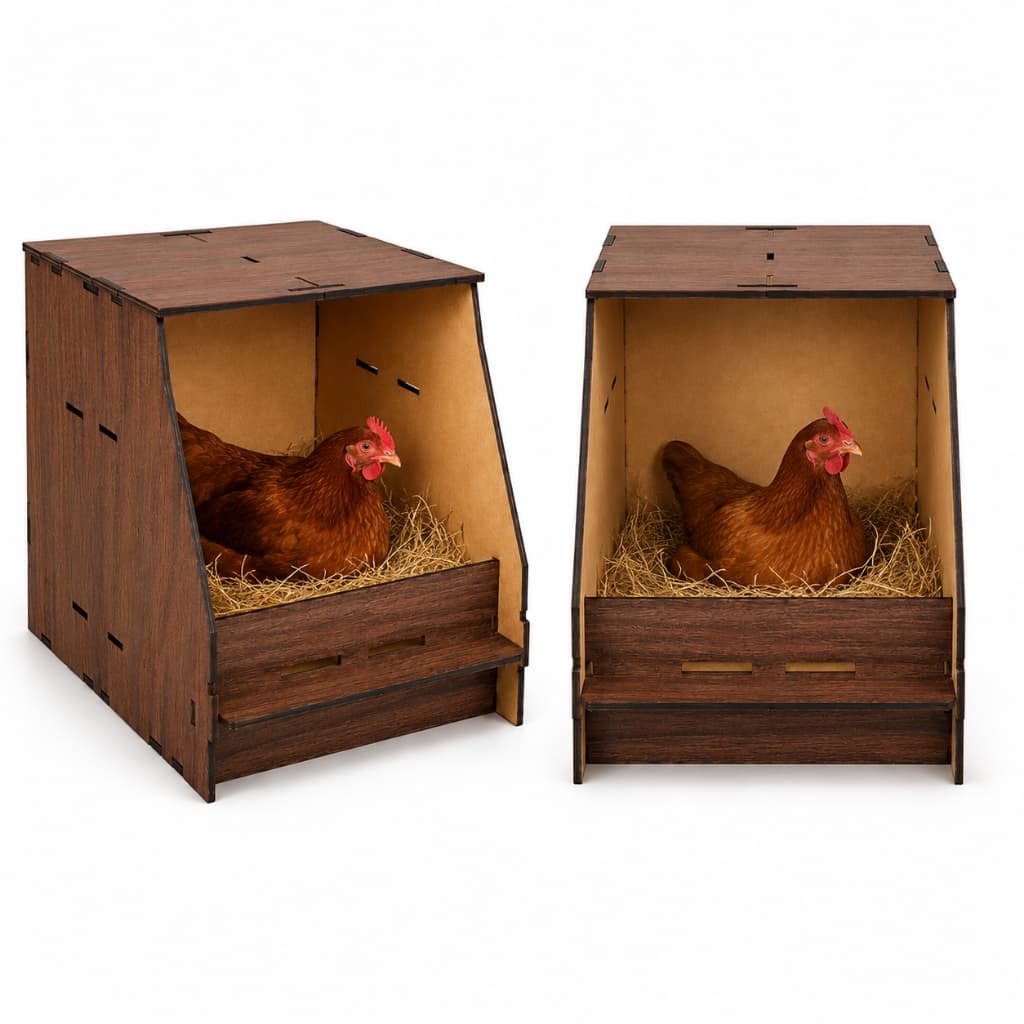 Kit Ninho Para Galinhas Codornas Poedeiras Atacado Mdf Reforçado Casinha Galinha Aves
