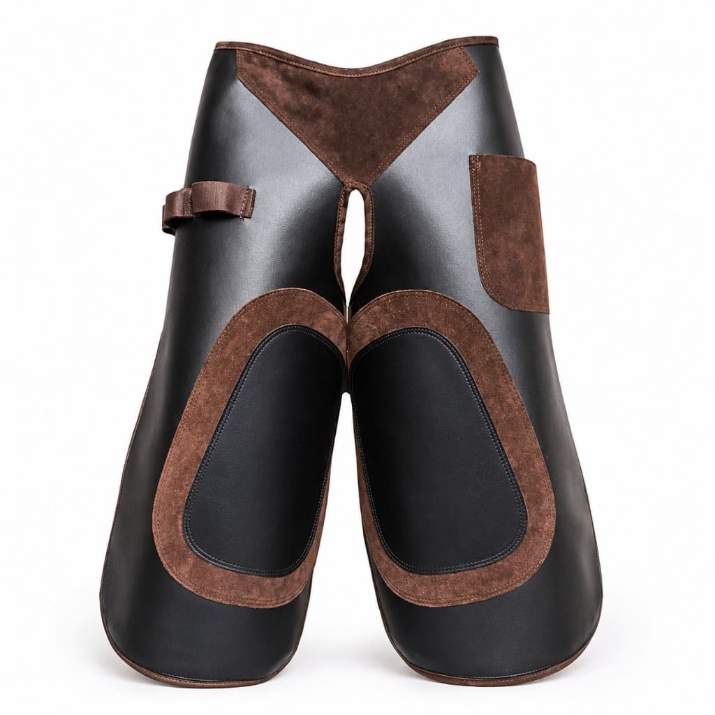 Calça de Ferrador Reforçada em Couro Legítimo BeeJeans Alta Resistência