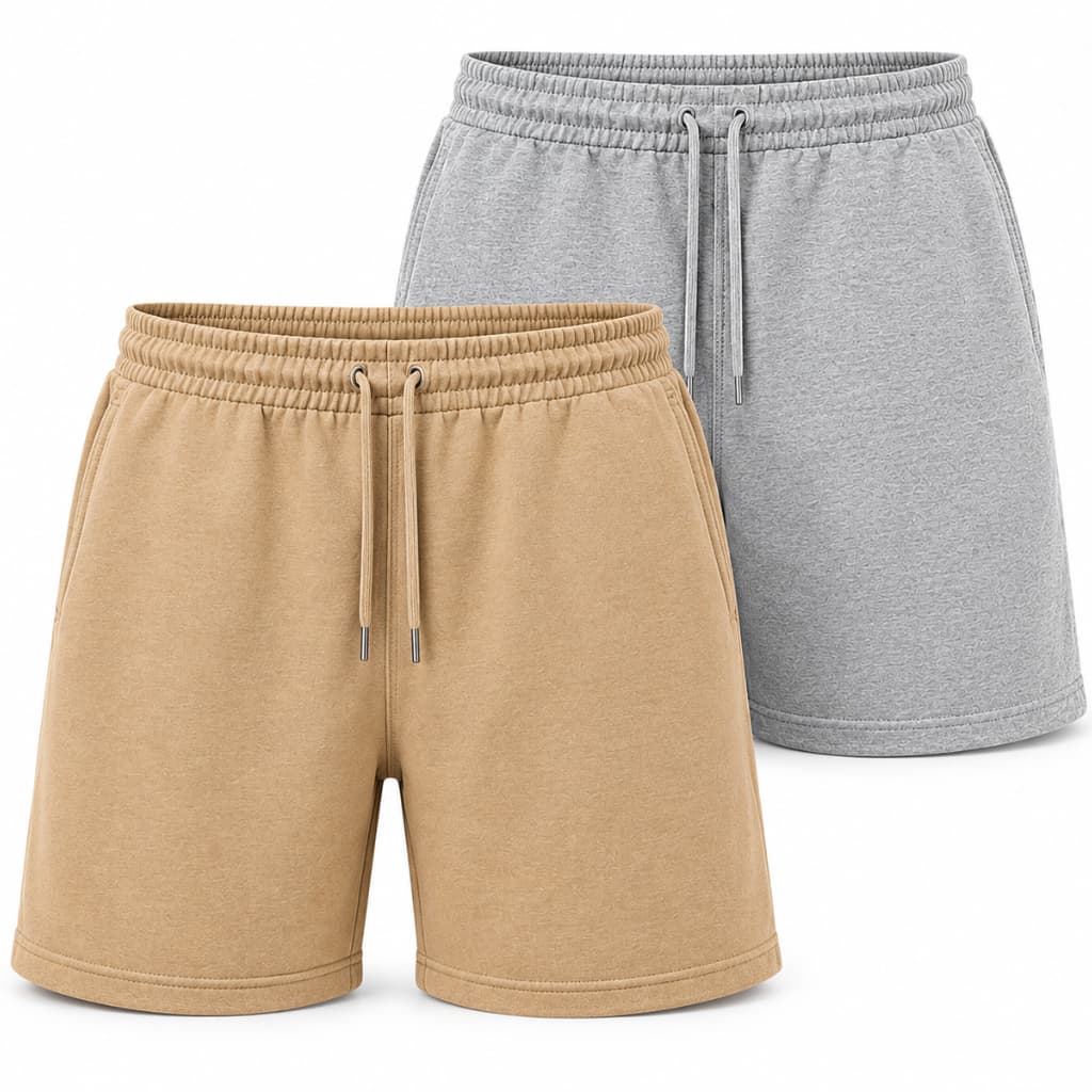 Kit 2 Bermudas Moletinho Masculina Academia Fitness Treino Confortável Excelente Caimento