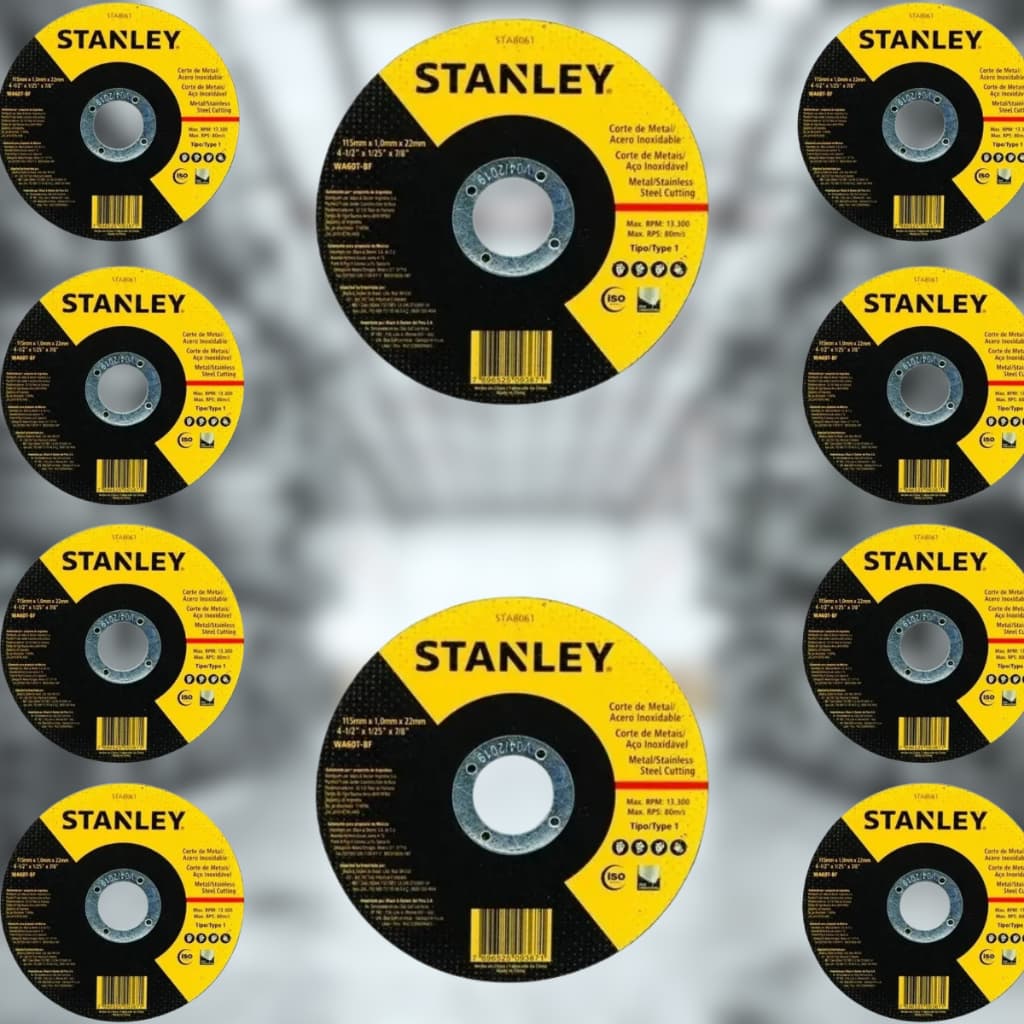 Kit 10 Disco De Corte 4.1/2 Corte Fino  Stanley Premium