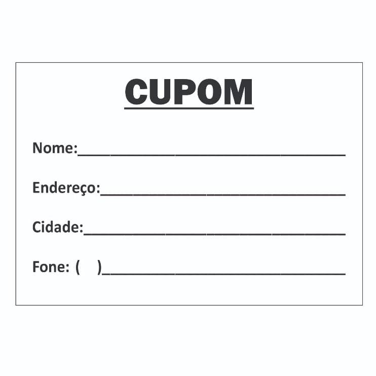 5 Blocos de Cupom 100 folhas tam.10x7 sem personalização Papelaria Anotações