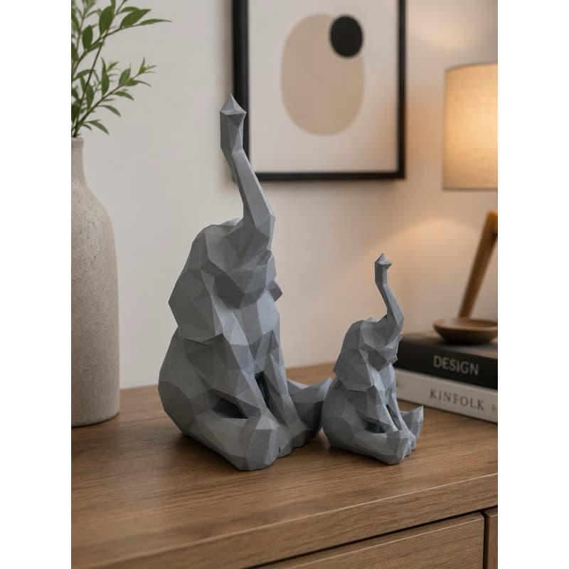 Elefante Geométrico Decorativo Moderno - Design Minimalista e Símbolo de Prosperidade