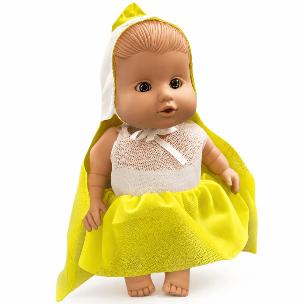 Boneca Infantil M Brink Coleção Chapeuzinho Vinil Roupa em Tecido Presente Menina +3 Anos