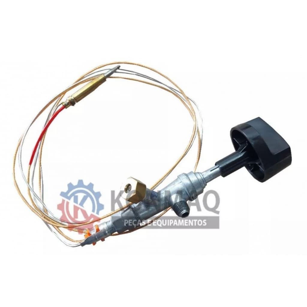 KIT válvula segurança registro gás c/ termopar sensor temperatura conexão p/ forno fogão aquecedor lareira gás doméstico