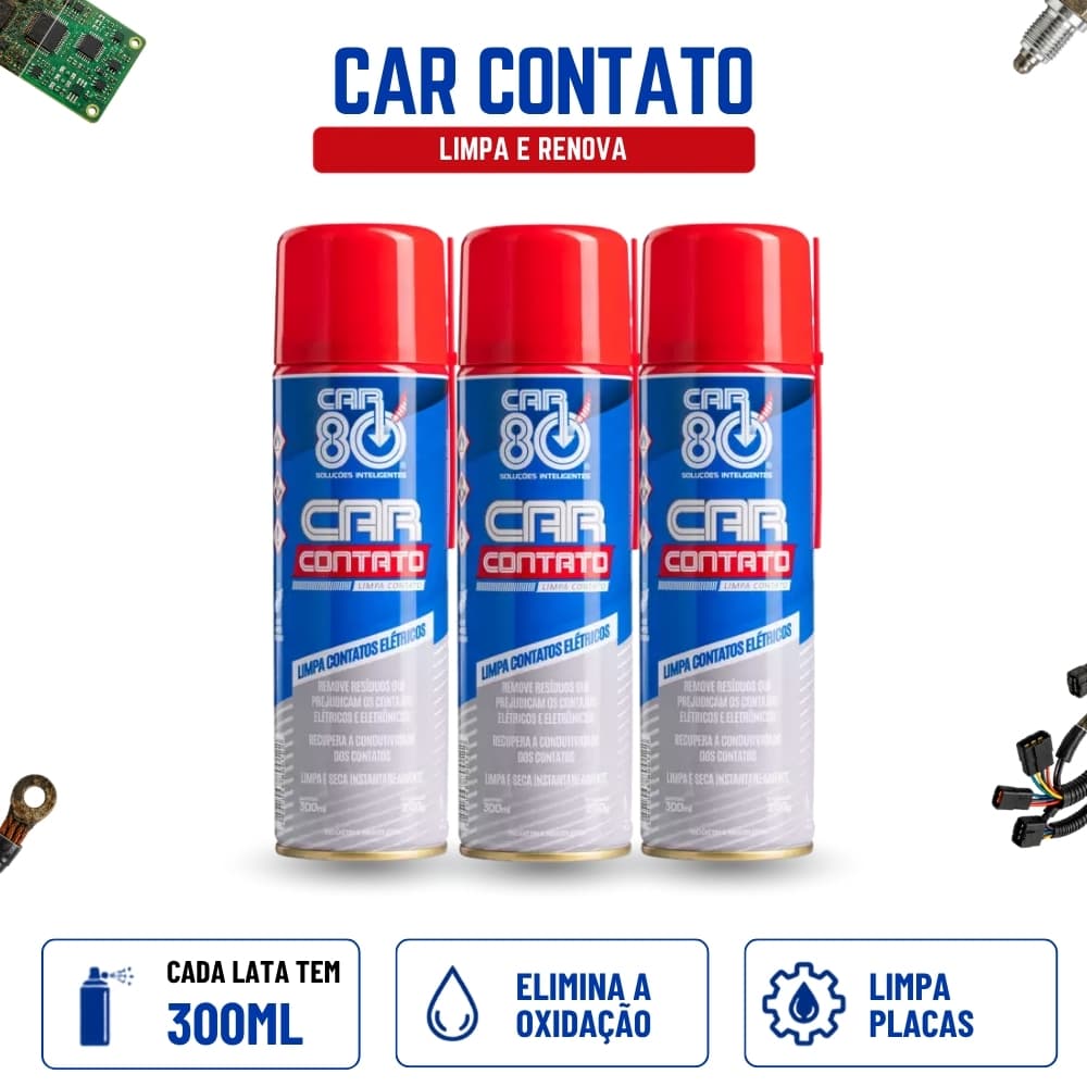 Limpa Contato Car80 Para Placas e Chicotes Limpeza Eletrônica Automotiva