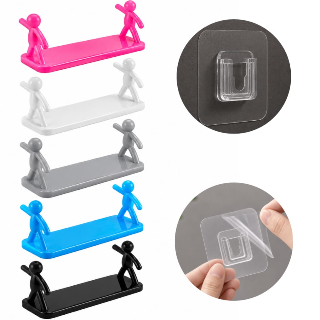 Prateleira Banheiro Adesiva Bonequinho Buddy Com Adesivo Suporte Decorativo Quarto Decoração