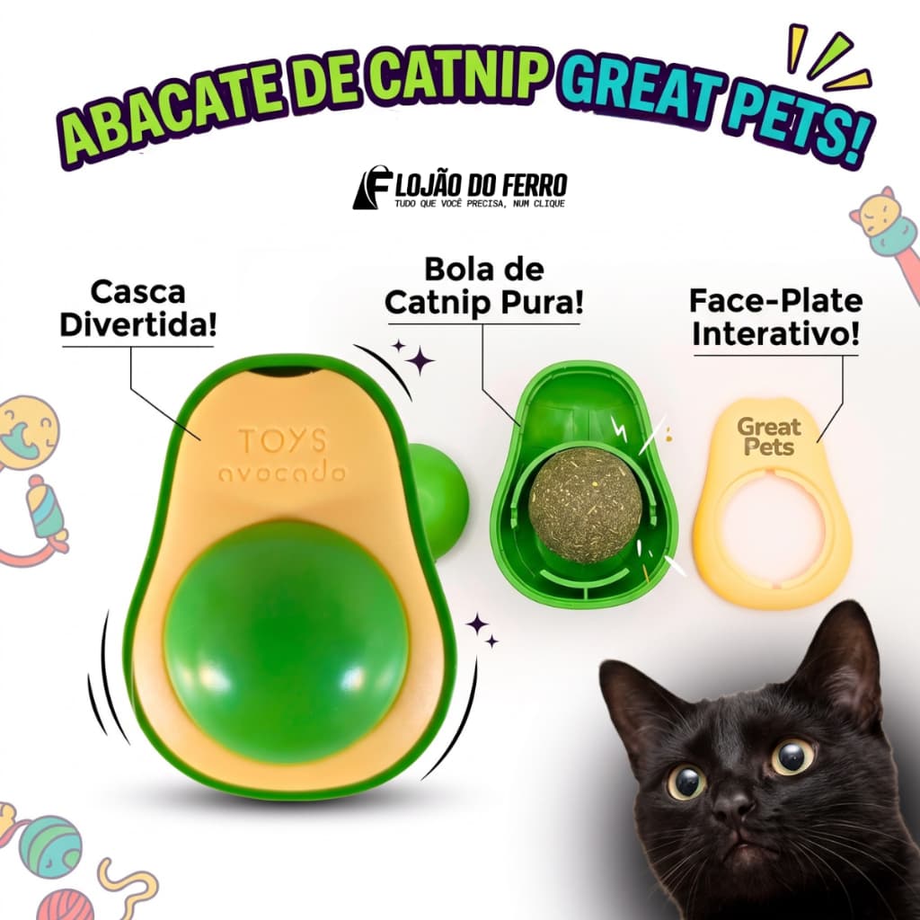 Catnip Brinquedo Abacate Rolo Erva Gatos Great Pets