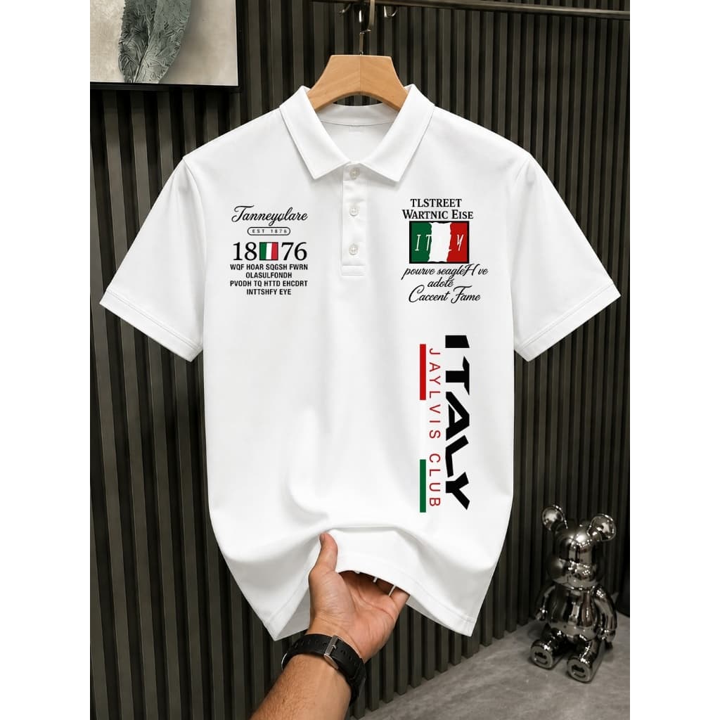 Camisa Polo ITALY Masculina Malha Piquet Gola Polo