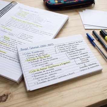 Fichas Pautadas em Papel Cartão para Flash Card Anotações Tamanhos 3x5 4x6 5x8 6x9