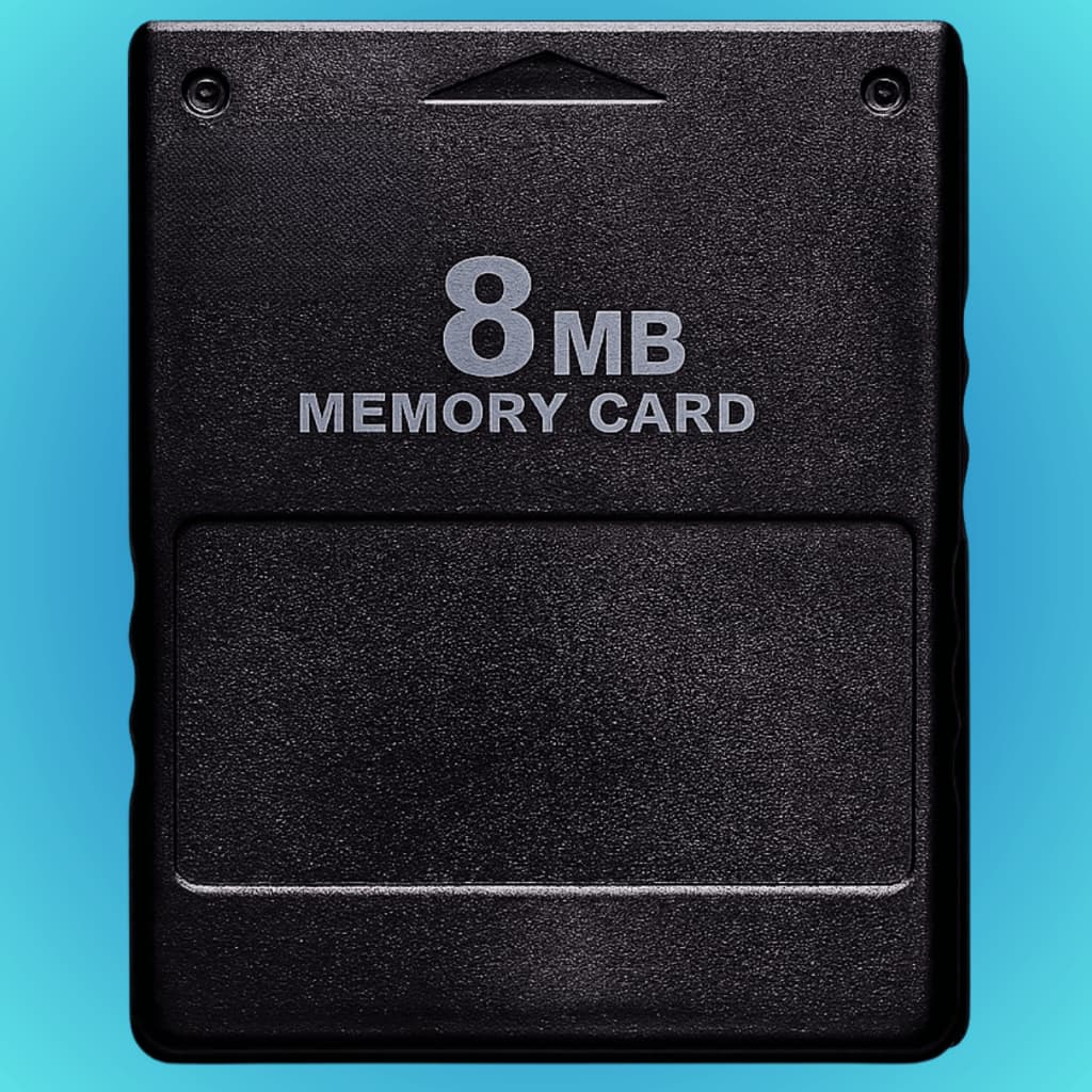 Memory Card PS2 8MB cartão de memória para Play 2 Fat e Slim lacrado cartela amarela