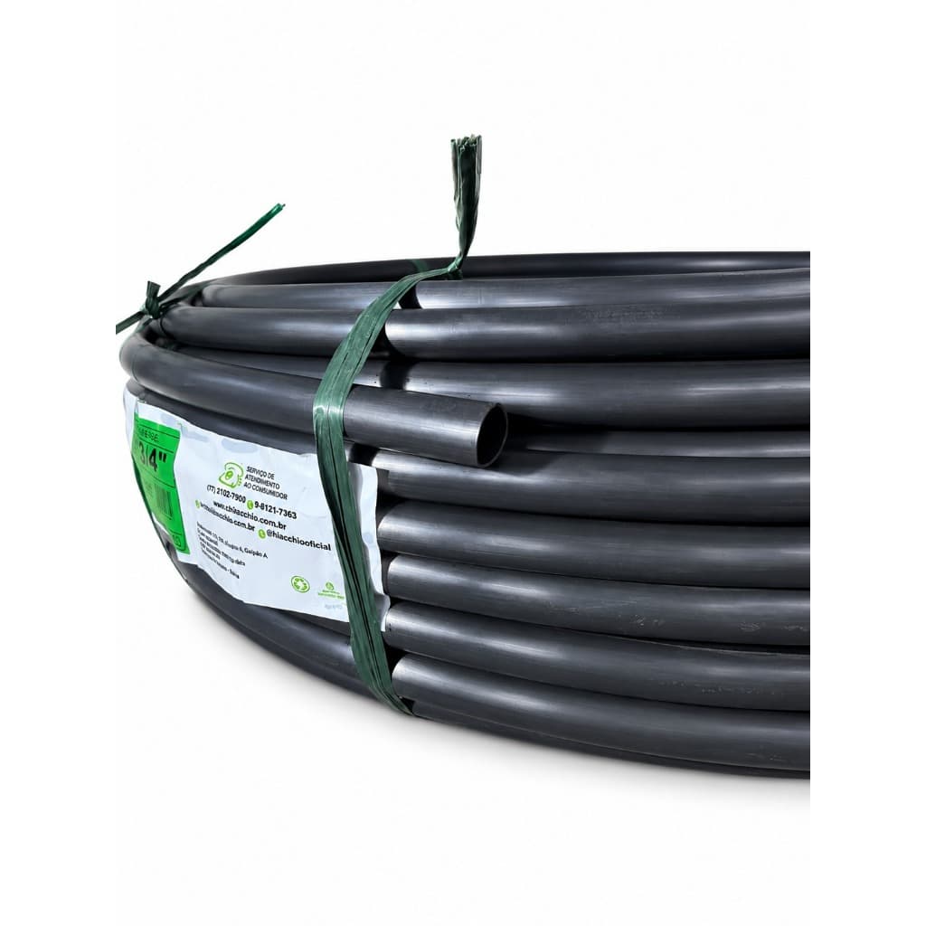 Mangueira Preta irrigação 3/4 100mt Linha Amarela 1,5mm.