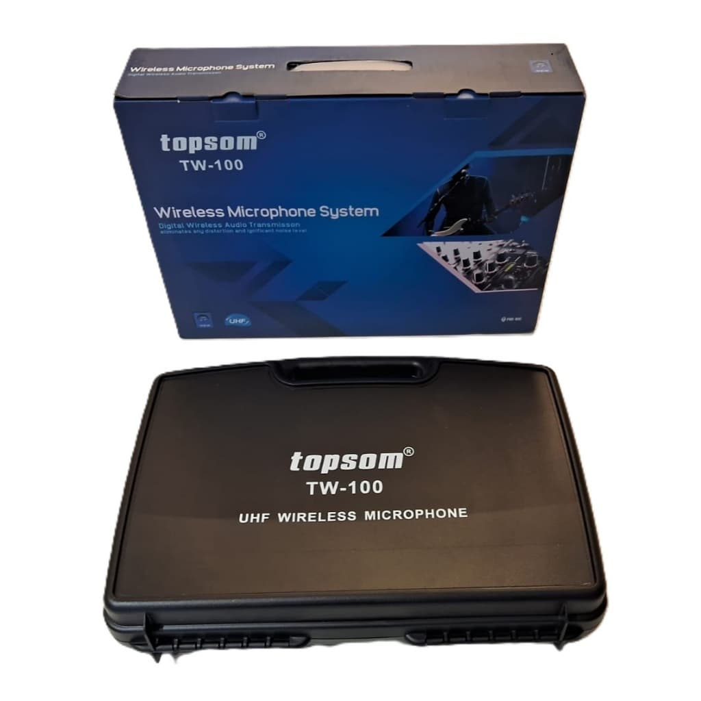 MICROFONE SEM FIO TOP PARA IGREJAS, PALESTRAS, BANDAS UHF TOPSOM TW100