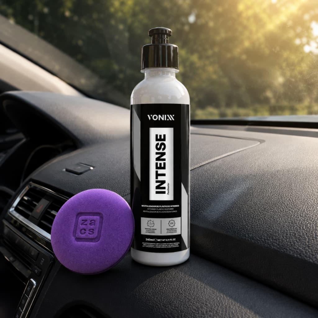 Kit Intense Vonixx 240ml + Aplicador de Espuma para Plásticos Internos com Proteção UV