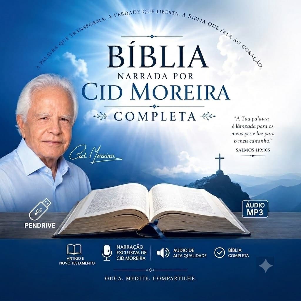 PEN DRIVE - BÍBLIA NARRADA – VOZ DE CID MOREIRA ️