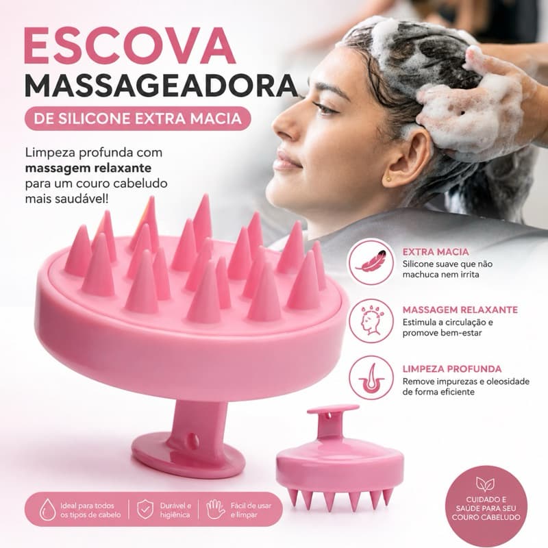 Massageador De Couro Cabeludo Shampoo Escova De Silicone Macio Lavar Cabelo Capilar Espuma Alto Qualidade