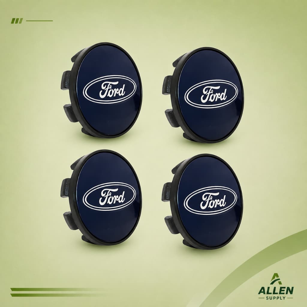 Kit Jogo 4 Calotinhas Miolo Centro De Roda Ford Azul 55mm